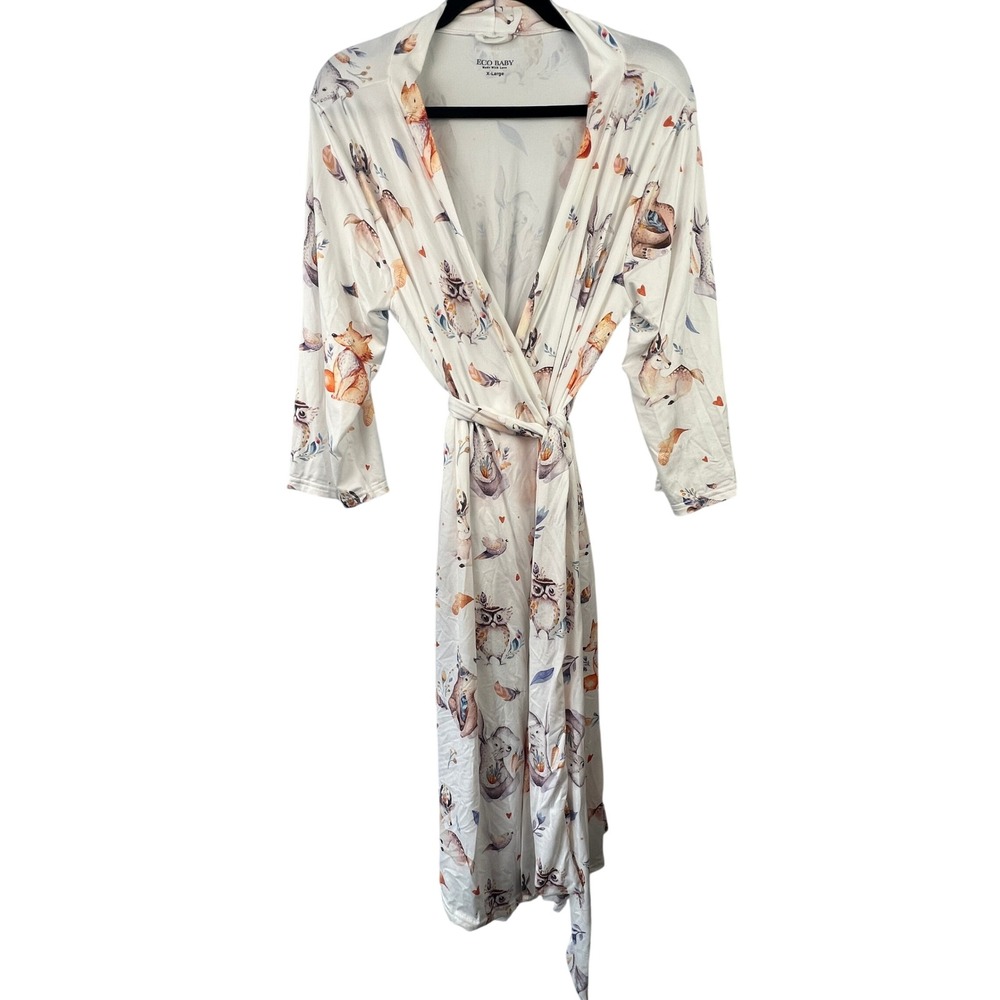 Eco Baby Made‎ with Love Mommy Robe SZ XL Beatrix Potter Animal Friends Soft NWT